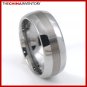 MEN 8MM SIZE 10 TUNGSTEN CARBIDE MATTE BAND RING R3803A