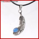 LOT 5 PCS STAINLESS STEEL FEATHER PENDANT WP2903A