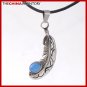LOT 5 PCS STAINLESS STEEL FEATHER PENDANT WP2903A