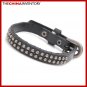 BLACK LEATHER BRACELET BELT LIKE BANGLE B3806A