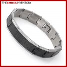 STAINLESS STEEL BLACK WATCHBAND BRACELET B3902