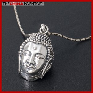 GENUINE 925 STERLING SILVER BUDDHA HEAD PENDANT SIL3904