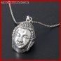 GENUINE 925 STERLING SILVER BUDDHA HEAD PENDANT SIL3904