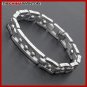 8"" POLISHED STAINLESS STEEL 3D BALL BRACELET B3905