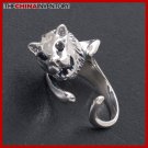 GIRLS 925 STERLING SILVER BLACK EYE LION RING SIL3902C