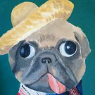 Original Pug Puppy Dog Pop Art Acrylic on Canvas "Daisy, Silly pug"