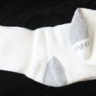 Hanes Men's New White W/Gray Heel Crew Socks Large 10-12