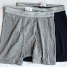 Hanes Men's 2 pr New Gray Blue Underwear Boxer Briefs S 28-30