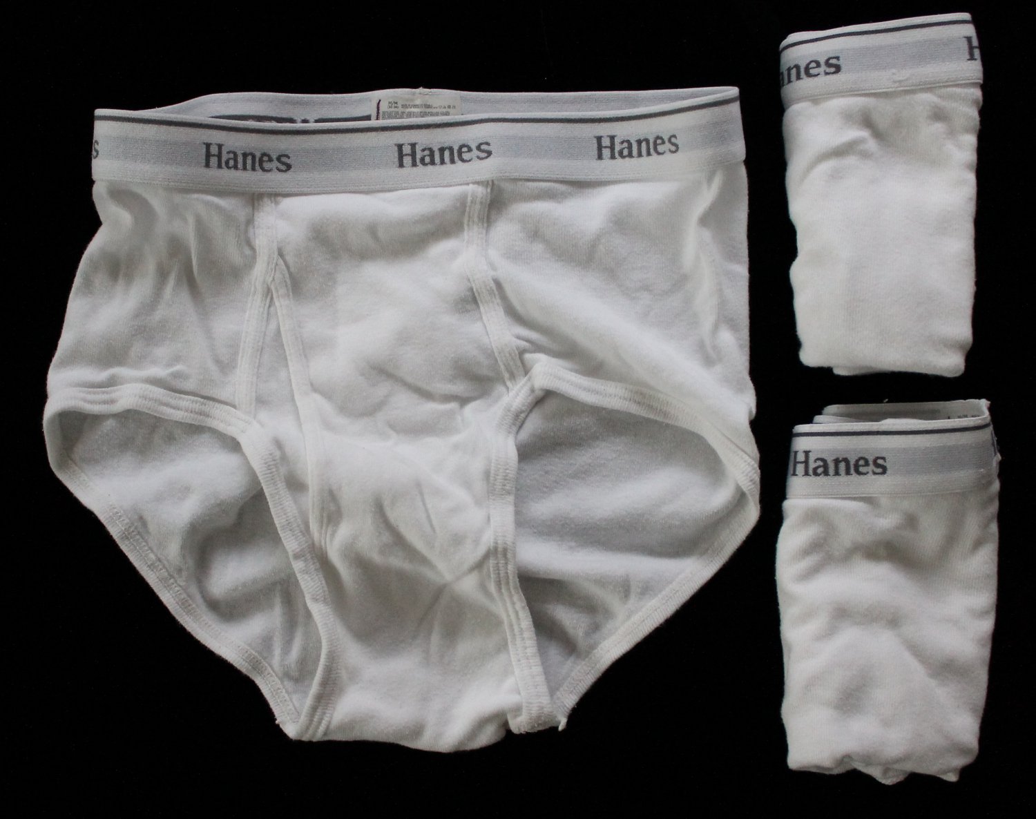 Hanes Men's 3 Pair Underwear White Briefs Medium 32-34
