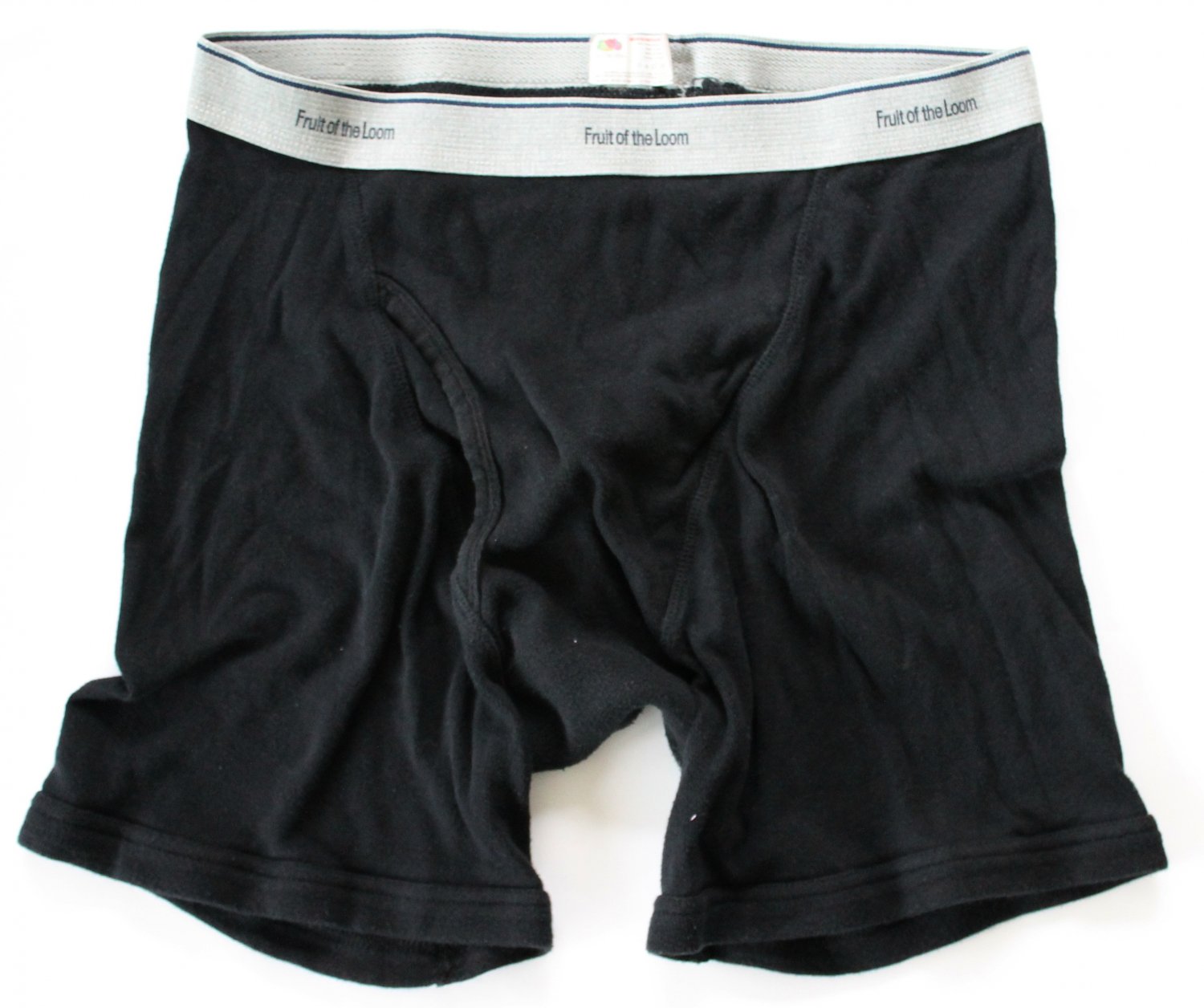 Fruit Of The Loom Men's 3 pr Black/Striped Underwear Boxer Briefs Medium