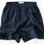 Towncraft 1 Pair Men's Flannel Boxers blue/black Plaid  Small 28-30
