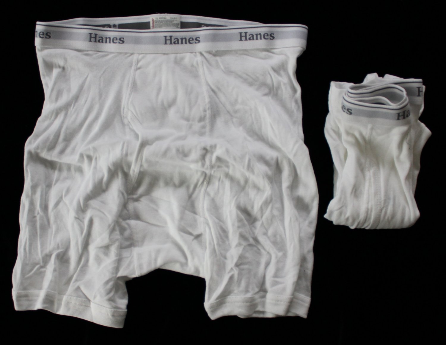 Hanes Men's new 3 pr White Underwear Boxer Briefs Large 36-38