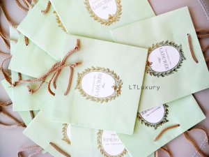 Laduree Paris Signature Green Gift bag Brand New Great for Valentine's Day!