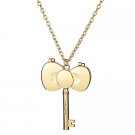 HELLO KITTY LIMITED EDITION Gold Bow Mirror Necklace BRAND NEW