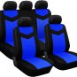 2007 - 2010 Mazda CX-9 Car Seat Covers Full Set PU Synthetic Leather Blue