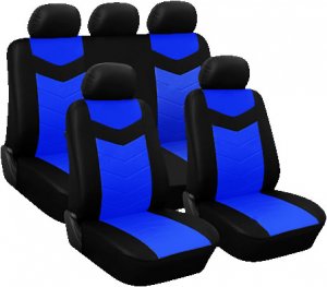 2001 - 2009 Chrysler PT Cruiser Car Seat Covers Full Set PU Synthetic Leather Blue