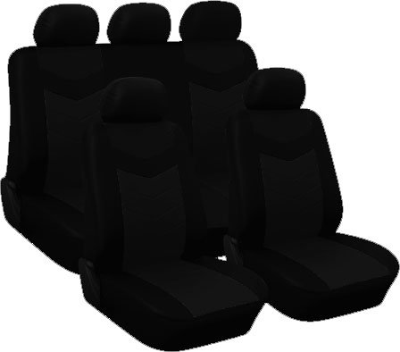 2009 - 2012 Dodge Journey Car Seat Covers Full Set BLACK