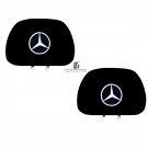 Universal Mercedes Benz Car Headrest covers with Lycra backing Set of 2