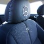 Universal Mercedes Benz Car Headrest covers with Lycra backing Set of 2