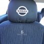 Universal Nissan Car Headrest covers with Lycra backing Set of 2