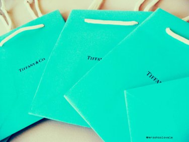 EIGHT (8) Tiffany & Co. SMALL gift bag BRAND NEW Perfect Gift bag for Tiffany themed parties!