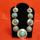 #004 Sterling Silver & Turquoise Necklace - USA SELLER!