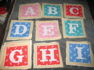 Cloth Letters for Quilting