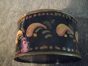 Vintage hand Painted Tole Dish