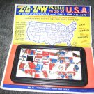 Vintage Zig Zaw Puzzle Map of USA by  Roalex