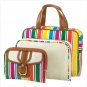 Candy Stripe Cosmetic Bag Trio