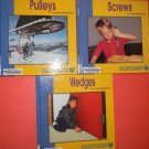 LOT 3 BOOKS WEDGES/SCREWS/PULLEYS Anne Welsbacher (Bridgestone Science Library)