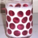 CRANBERRY COIN DOT TUMBLERS VINTAGE SET OF 8
