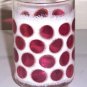 CRANBERRY COIN DOT TUMBLERS VINTAGE SET OF 8