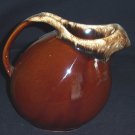 HULL BALL BROWN DRIP PITCHER WITH ICE LIP "MARKED"