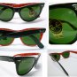 NEW Ray Ban Wayfarer Rare Prints RB2140 1016 54mm Red Black Ray-Ban Sunglasses