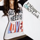 All-You-Need-Is-Love henley baseball T-shirt XS