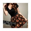 Black and Brown Floral Dress XXS-S