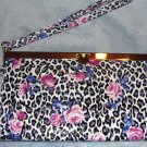 Floral Clutch Wallet with Wrist Strap NEW