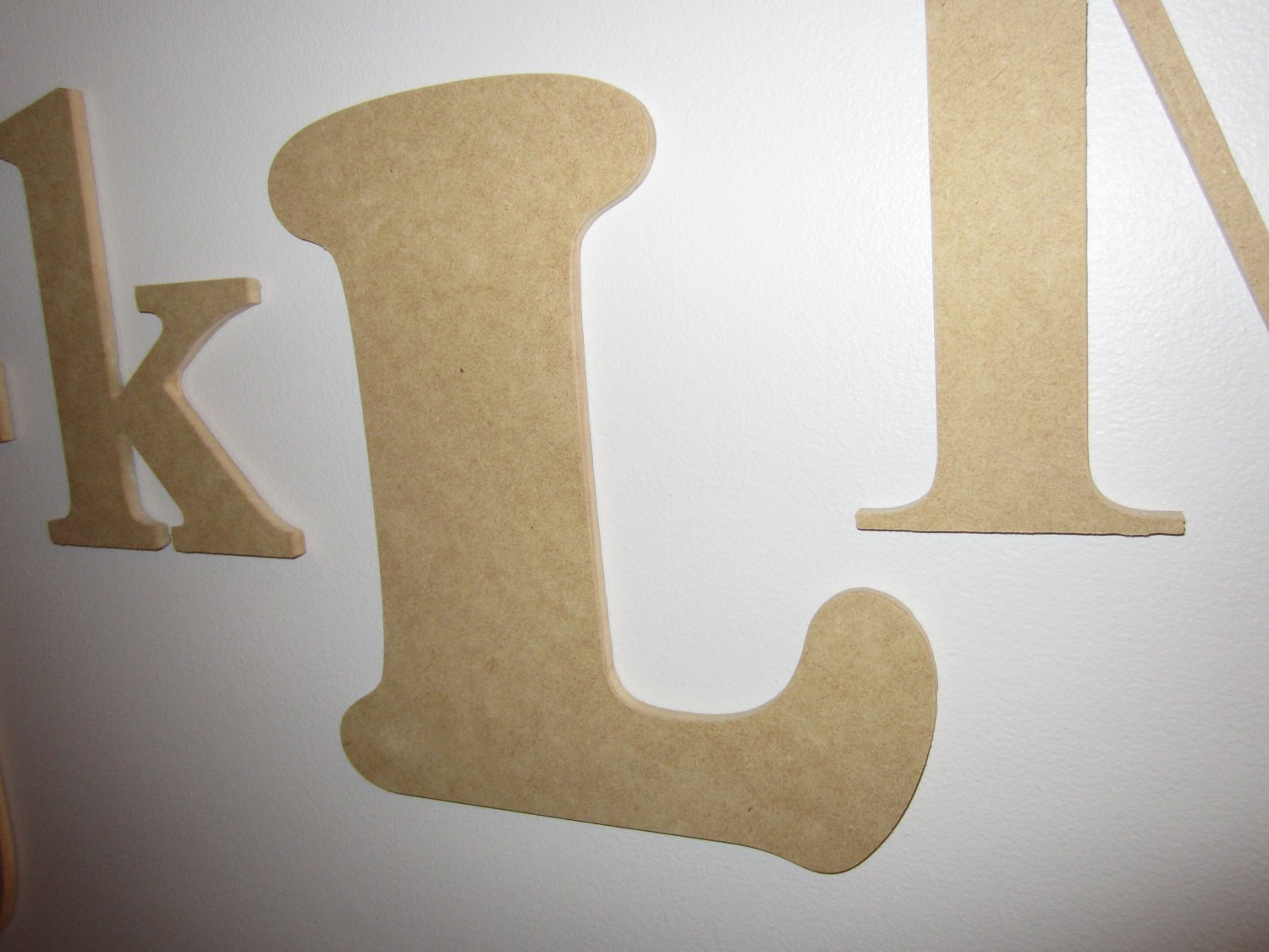 Nursery Wall Letters Alphabet Set Unfinished MDF Wood Ready to paint