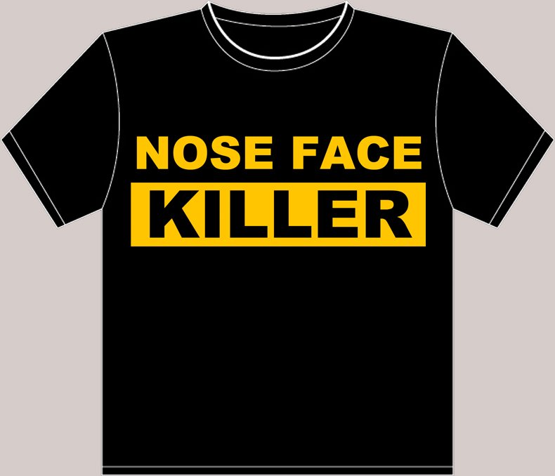 XLarge Black Brad Marchand "Nose Face Killer" Boston Bruins Tshirt