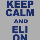 Medium - Ash Gray - "KEEP CALM AND ELI ON" Eli Manning T-shirt New York Giants