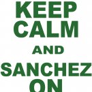 Medium - White - "KEEP CALM AND SANCHEZ ON" Mark Sanchez T-shirt New York Jets