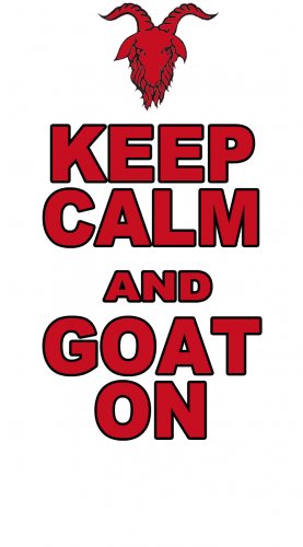 Medium - White - "KEEP CALM AND GOAT ON" WPI T-shirt Worcester Polytechnic Institute