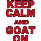 XL - White - "KEEP CALM AND GOAT ON" WPI T-shirt Worcester Polytechnic Institute