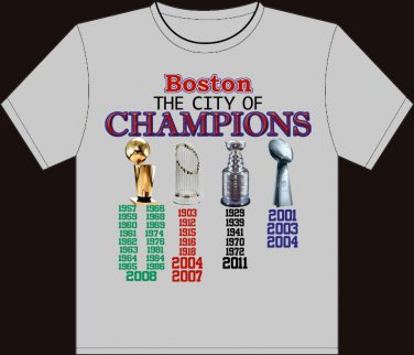 Boston City Of Champions Red Sox, Bruins, Patriots And Celtics