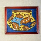 Collector's  Leather Vase Painting Of The Gothic Period Item # 142