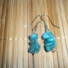 Mini Teal rock dangles