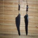 Black/ gold Feather dangles