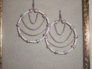 Beaded Chain Hoops