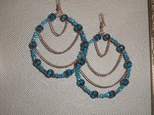 Beaded Chain Hoops